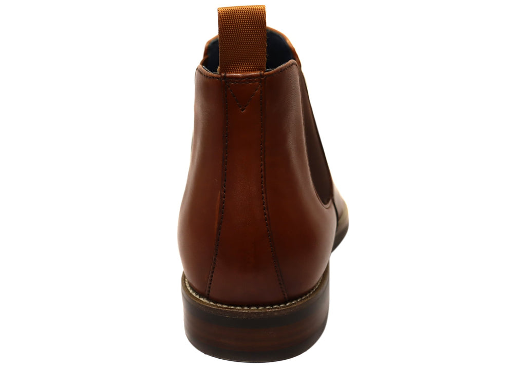 Mens EEE Triple Wide Leather Ceduna Plain Toe Chelsea Boots