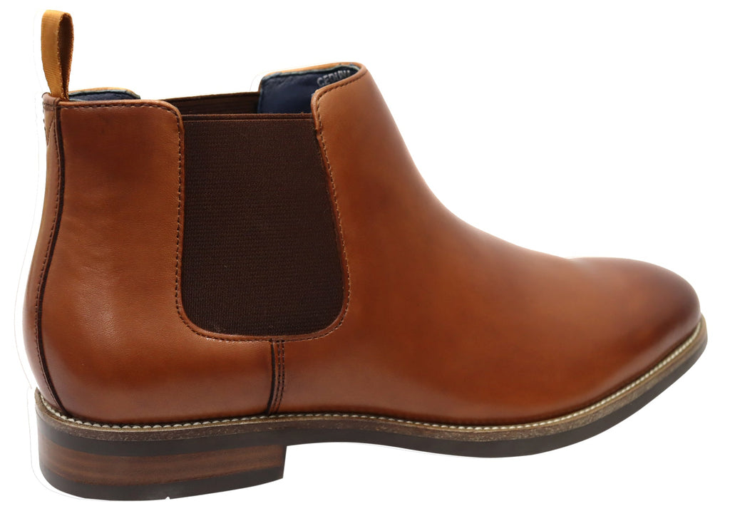 Mens EEE Triple Wide Leather Ceduna Plain Toe Chelsea Boots