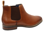 Mens EEE Triple Wide Leather Ceduna Plain Toe Chelsea Boots