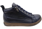 EG1570 Womens Flat Leather European Ankle Boots