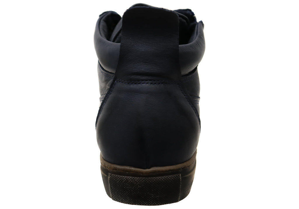 EG1570 Womens Flat Leather European Ankle Boots