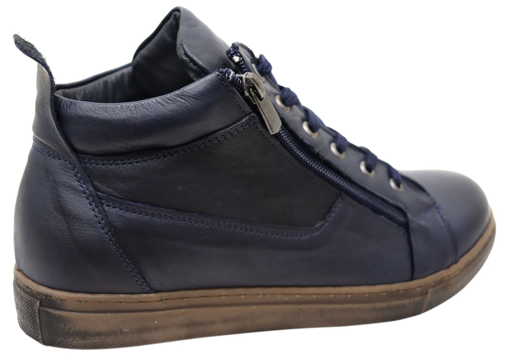 EG1570 Womens Flat Leather European Ankle Boots