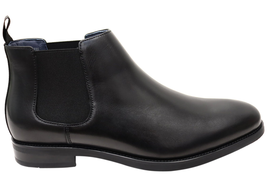 Mens EEE Triple Wide Leather Ceduna Plain Toe Chelsea Boots
