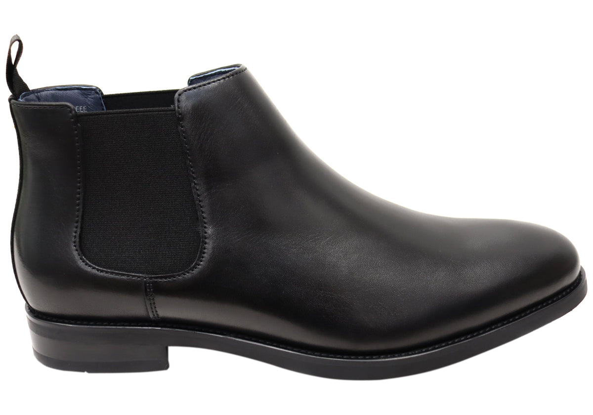Mens EEE Triple Wide Leather Ceduna Plain Toe Chelsea Boots