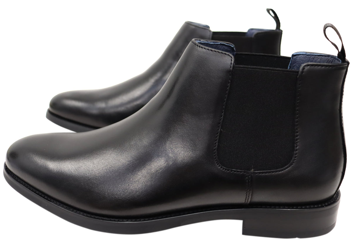 Mens EEE Triple Wide Leather Ceduna Plain Toe Chelsea Boots