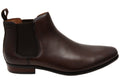 Mens EE Extra Wide Leather Barret Plain Toe Chelsea Boots