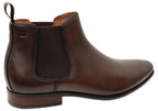 Mens EE Extra Wide Leather Barret Plain Toe Chelsea Boots