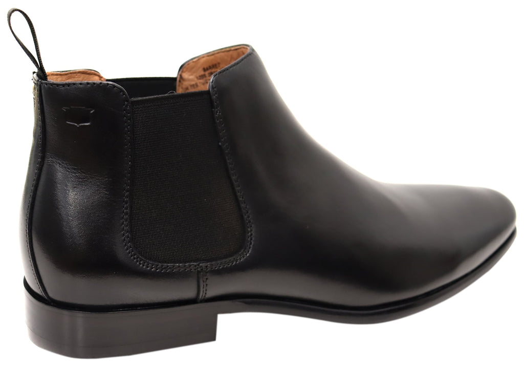 Mens EE Extra Wide Leather Barret Plain Toe Chelsea Boots