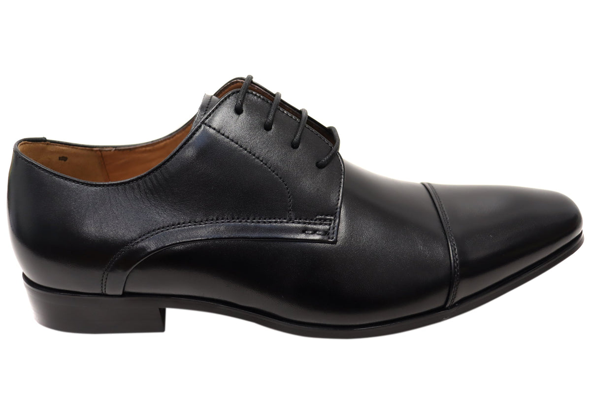 Mens Clayton Cap Toe Derby EEE Wide Leather Dress Shoes