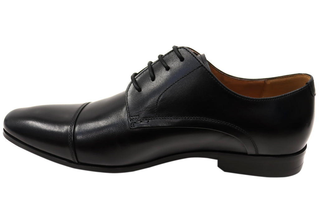 Mens Clayton Cap Toe Derby EEE Wide Leather Dress Shoes