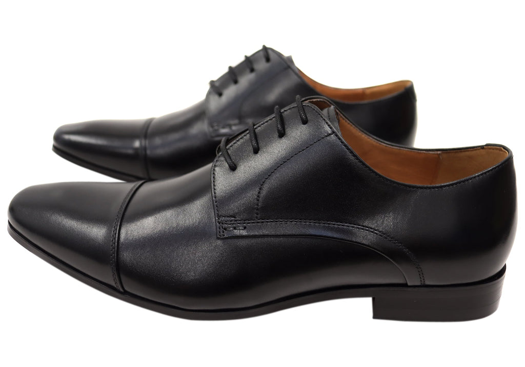 Mens Clayton Cap Toe Derby EEE Wide Leather Dress Shoes