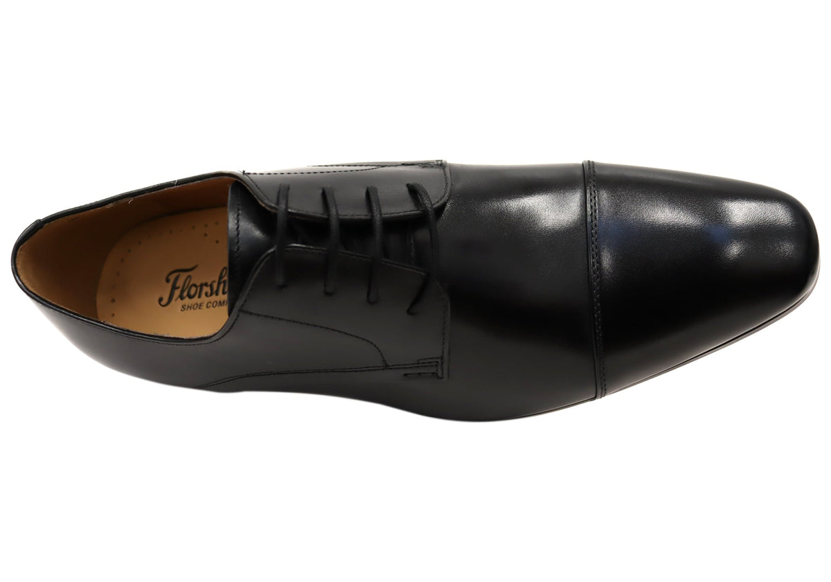 Mens Clayton Cap Toe Derby EEE Wide Leather Dress Shoes