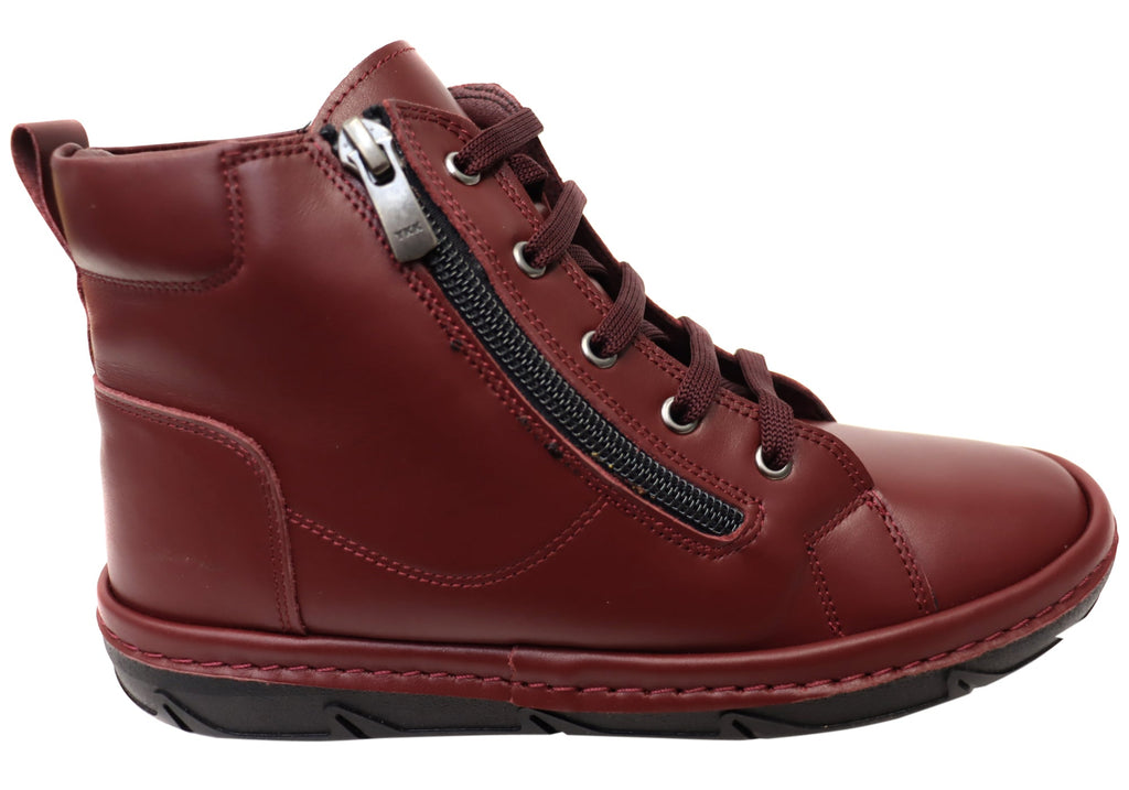 Kylie Womens European Comfortable Leather Ankle Boots