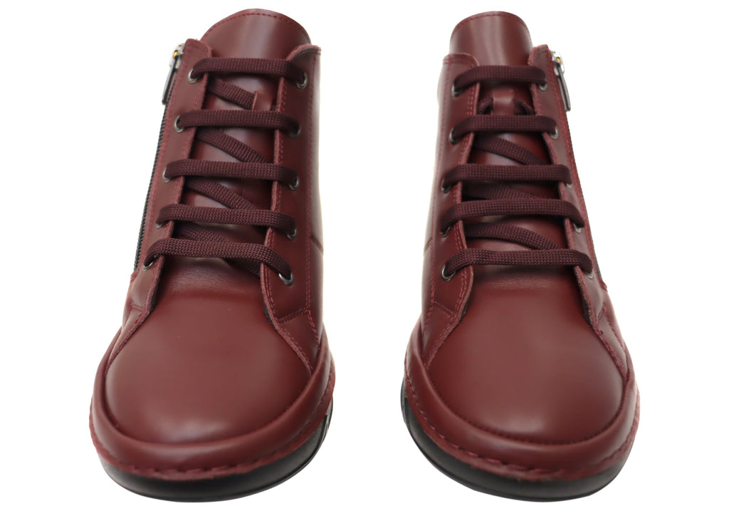 Kylie Womens European Comfortable Leather Ankle Boots