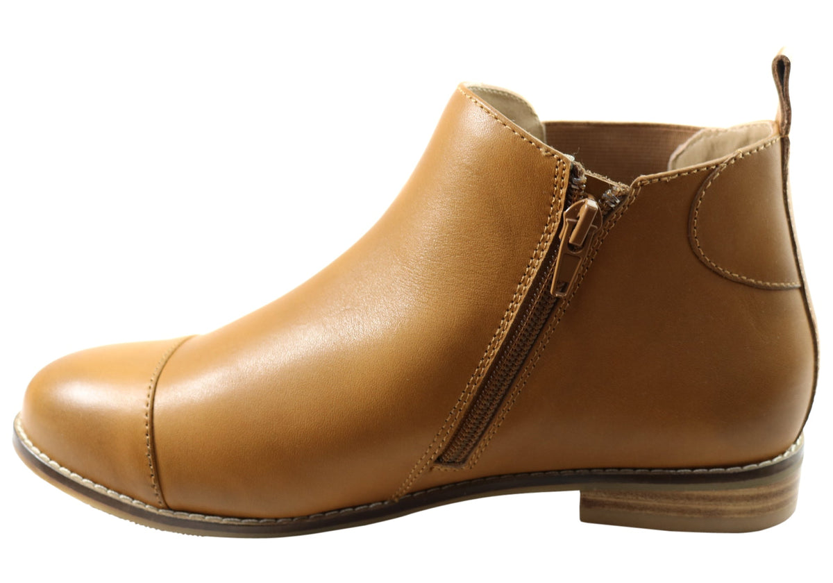 Tycoon Womens Leather Comfort Supportive Ankle Boots