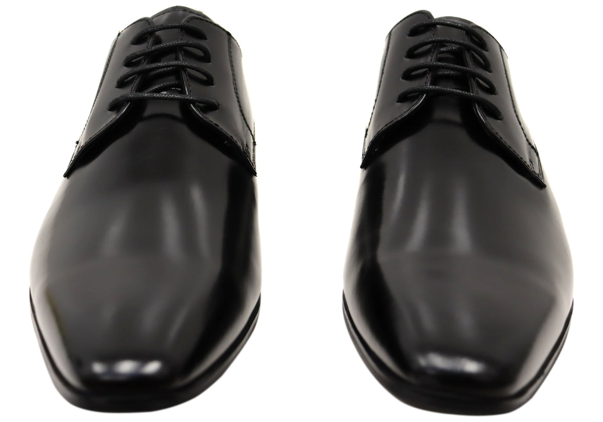 Mens Kabul Plain Toe Derby EE Extra Wide Leather Shoes