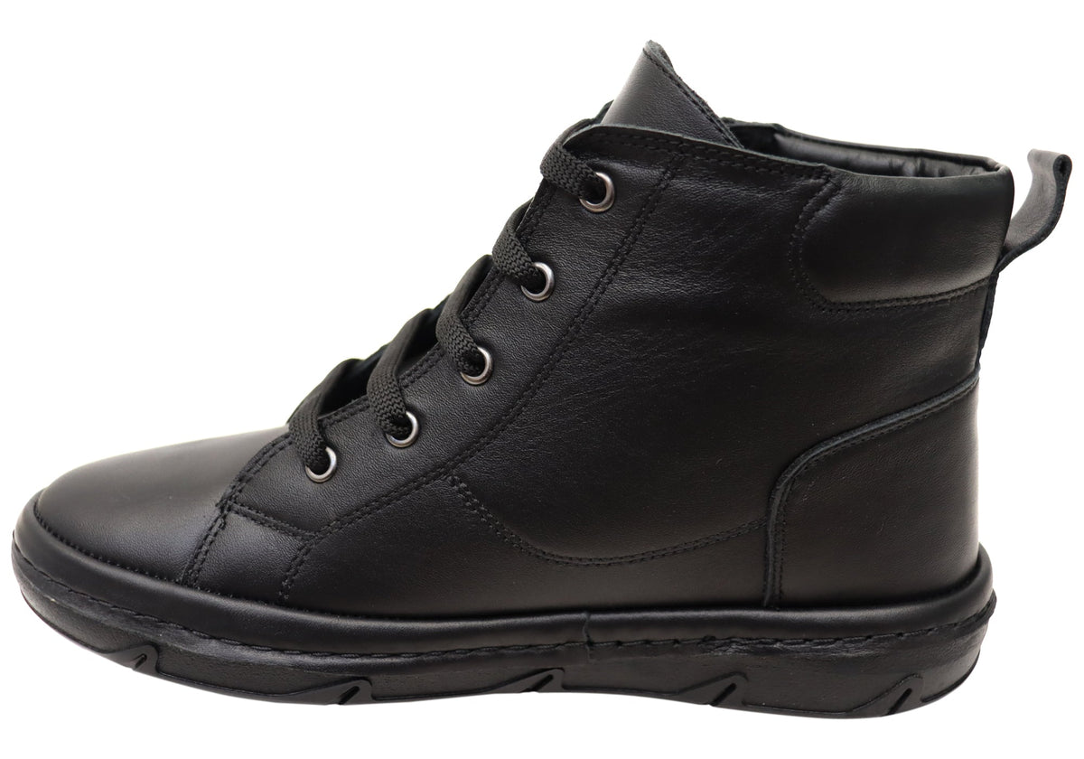 Kylie Womens European Comfortable Leather Ankle Boots
