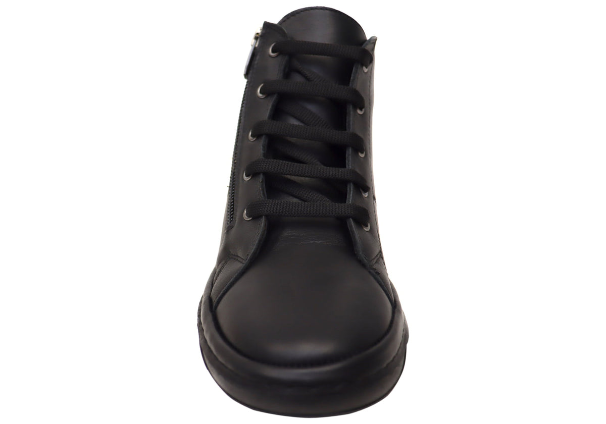 Kylie Womens European Comfortable Leather Ankle Boots