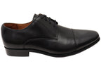 Mens Cross Cap Toe Derby EE Extra Wide Leather Dress Shoes