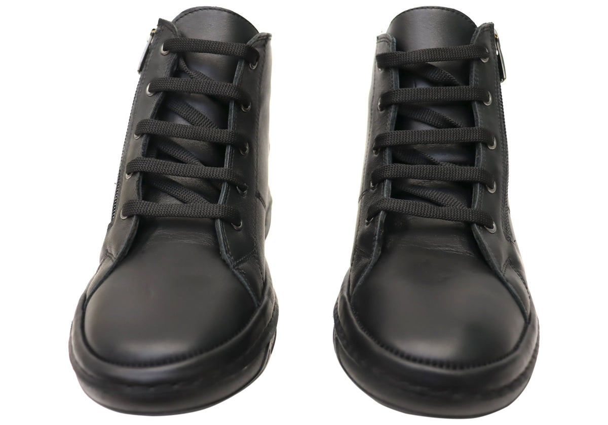 Kylie Womens European Comfortable Leather Ankle Boots