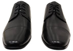 Mens Cross Cap Toe Derby EE Extra Wide Leather Dress Shoes