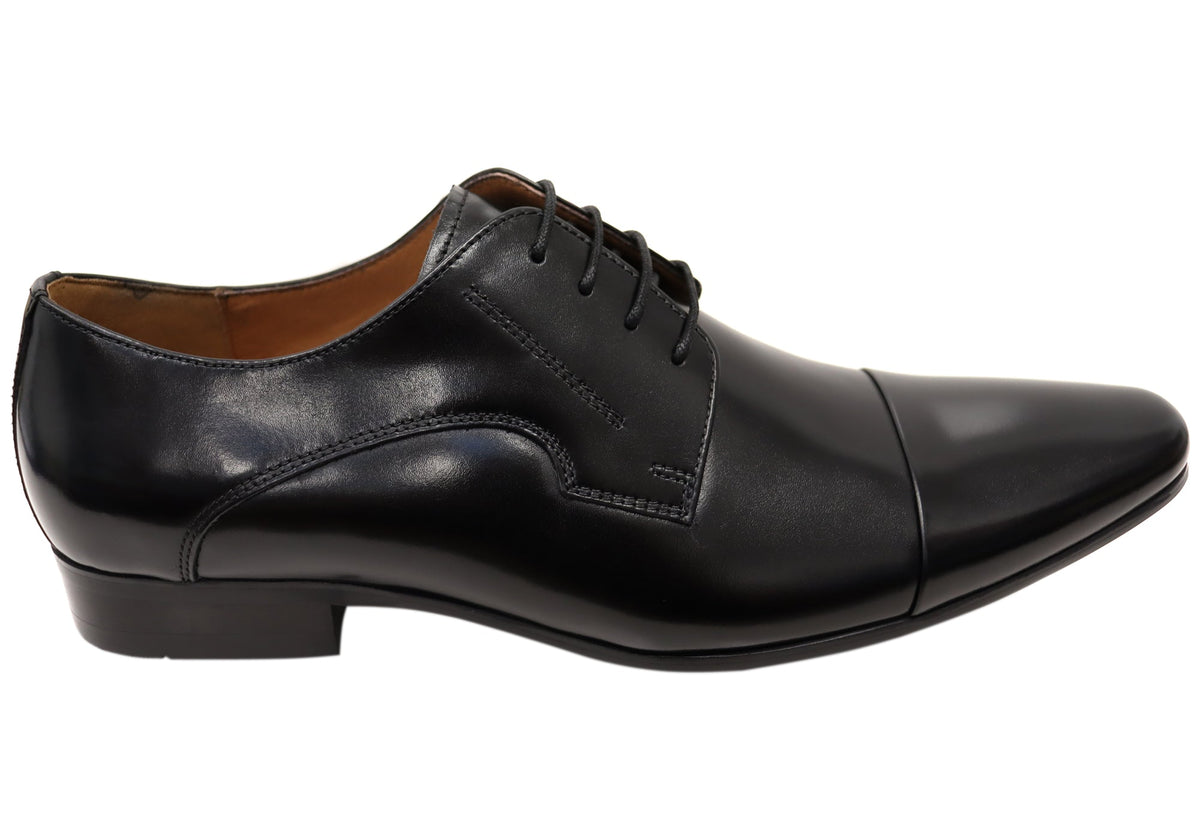 Mens Copenhagen Cap Toe Derby EE Extra Wide Leather Shoes