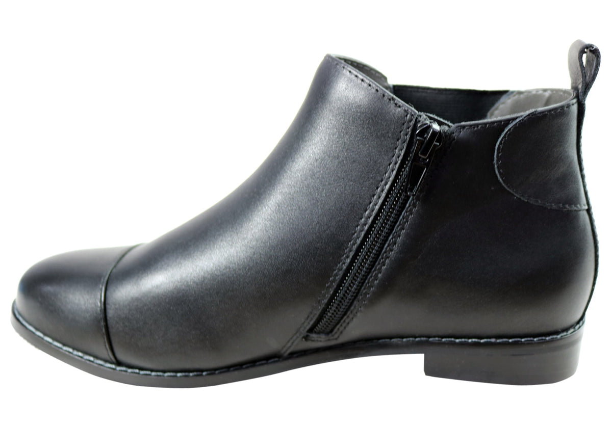 Tycoon Womens Leather Comfort Supportive Ankle Boots