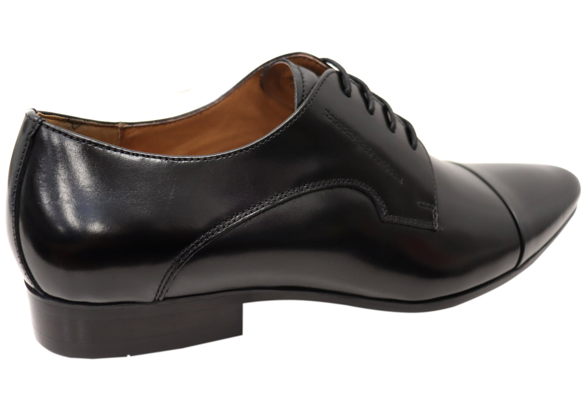 Mens Copenhagen Cap Toe Derby EE Extra Wide Leather Shoes