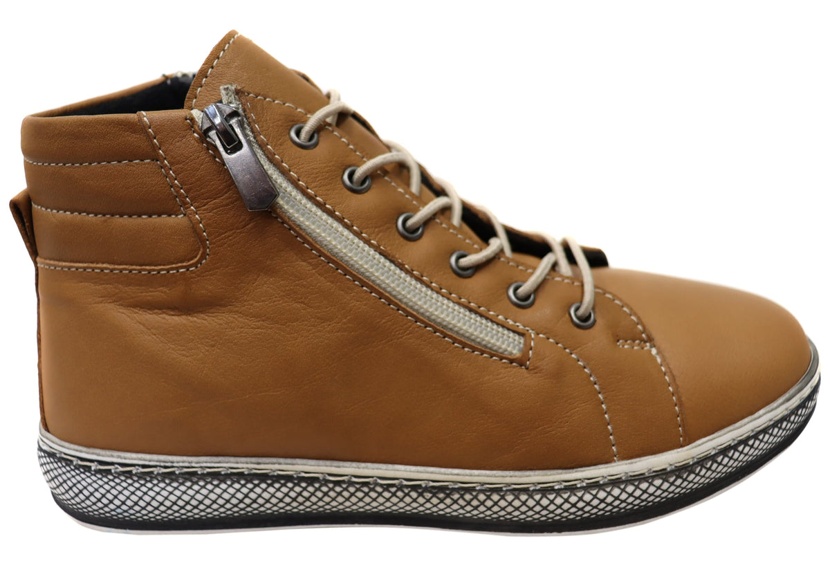 Akari Womens European Comfortable Leather Ankle Boots