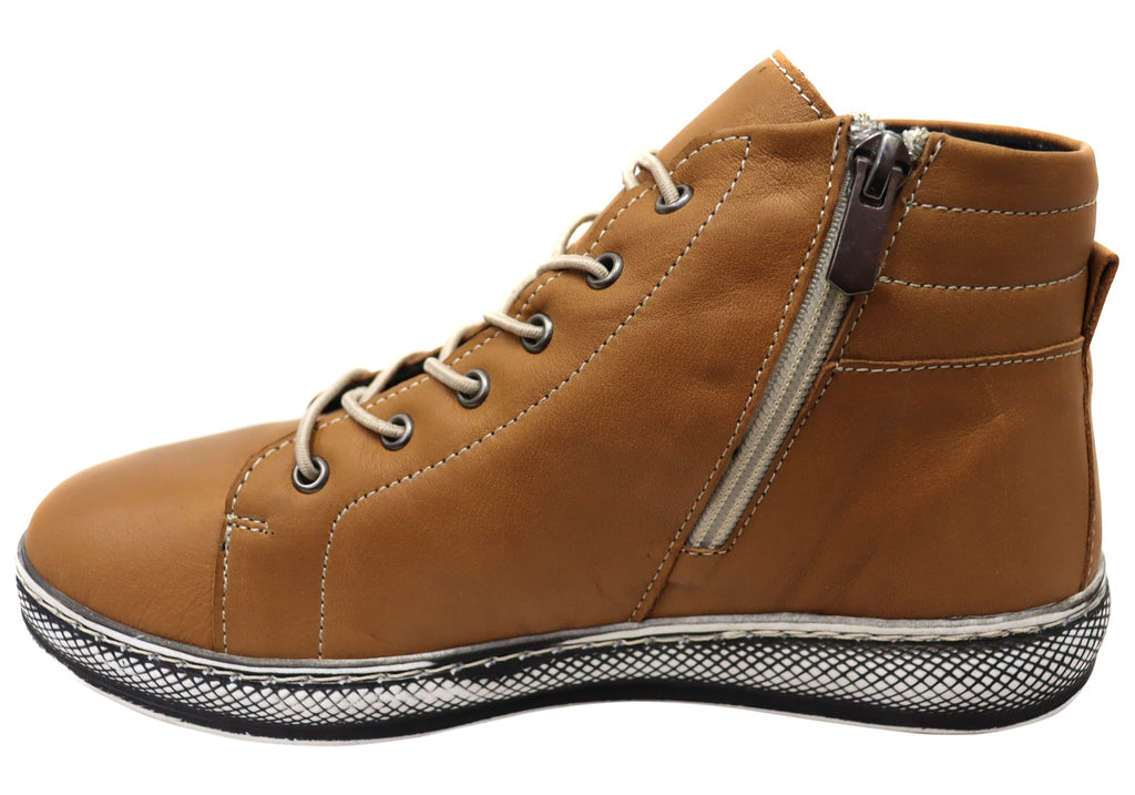 Akari Womens European Comfortable Leather Ankle Boots