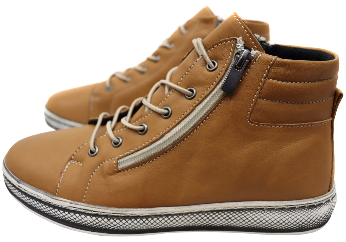 Akari Womens European Comfortable Leather Ankle Boots