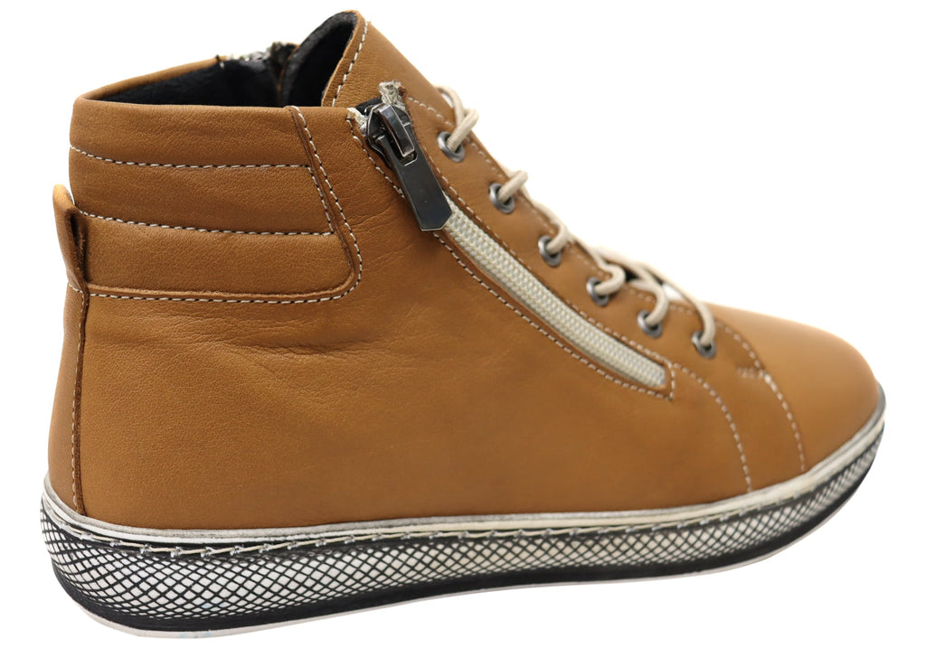 Akari Womens European Comfortable Leather Ankle Boots