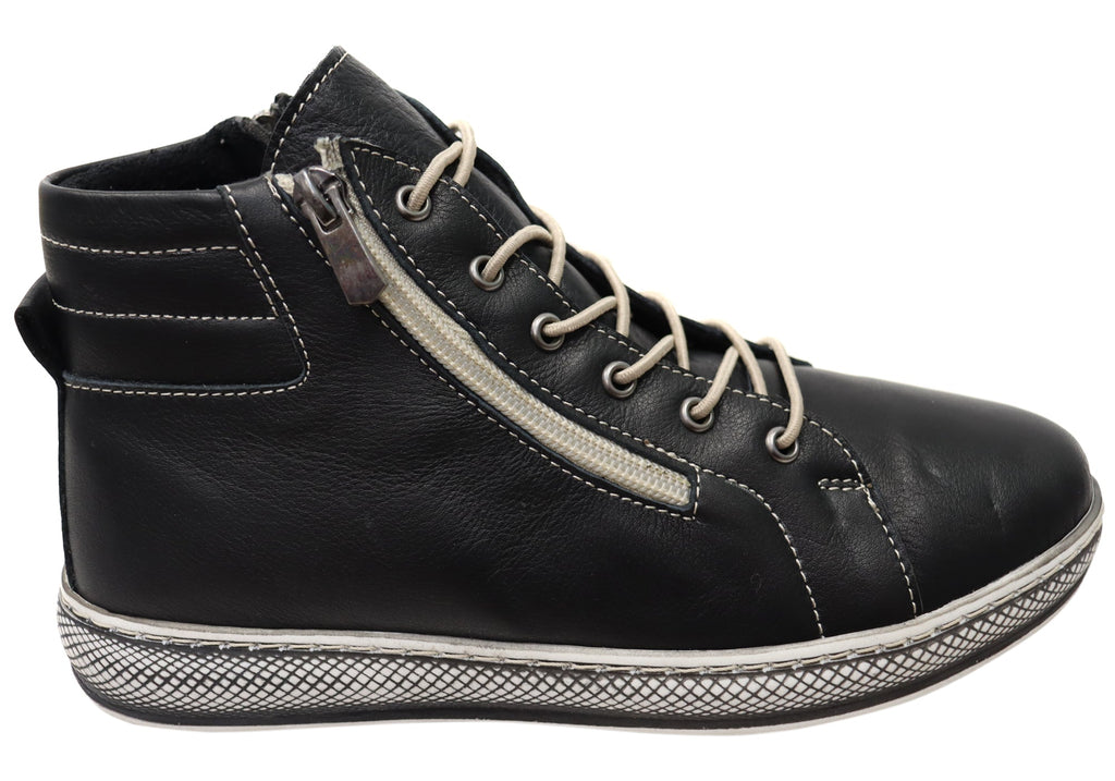 Akari Womens European Comfortable Leather Ankle Boots