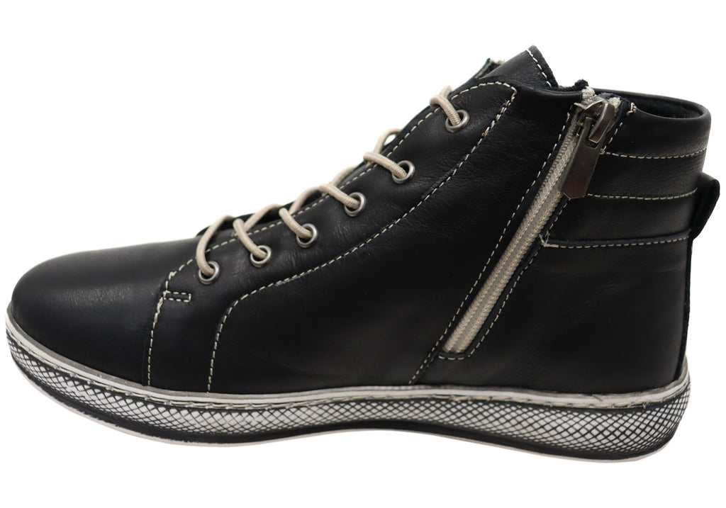 Akari Womens European Comfortable Leather Ankle Boots