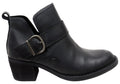 Royce Womens Comfortable Leather Mid Heel Ankle Boots