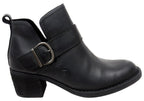Royce Womens Comfortable Leather Mid Heel Ankle Boots