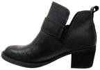 Royce Womens Comfortable Leather Mid Heel Ankle Boots