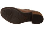 Royce Womens Comfortable Leather Mid Heel Ankle Boots