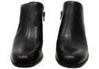 Kenzy Womens Comfortable Leather Mid Heel Ankle Boots
