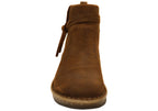 Vaughn Womens Comfortable Suede Leather Wedge Ankle Boots