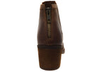 Reece Womens Comfortable Leather Mid Heel Ankle Boots