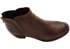Reece Womens Comfortable Leather Mid Heel Ankle Boots