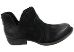 Kerri Womens Comfortable Leather Low Heel Ankle Boots