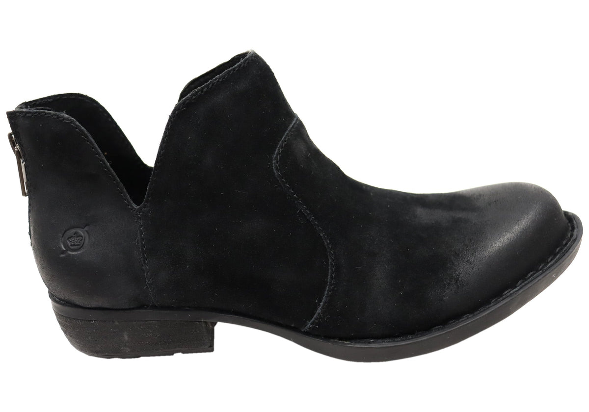 Kerri Womens Comfortable Leather Low Heel Ankle Boots