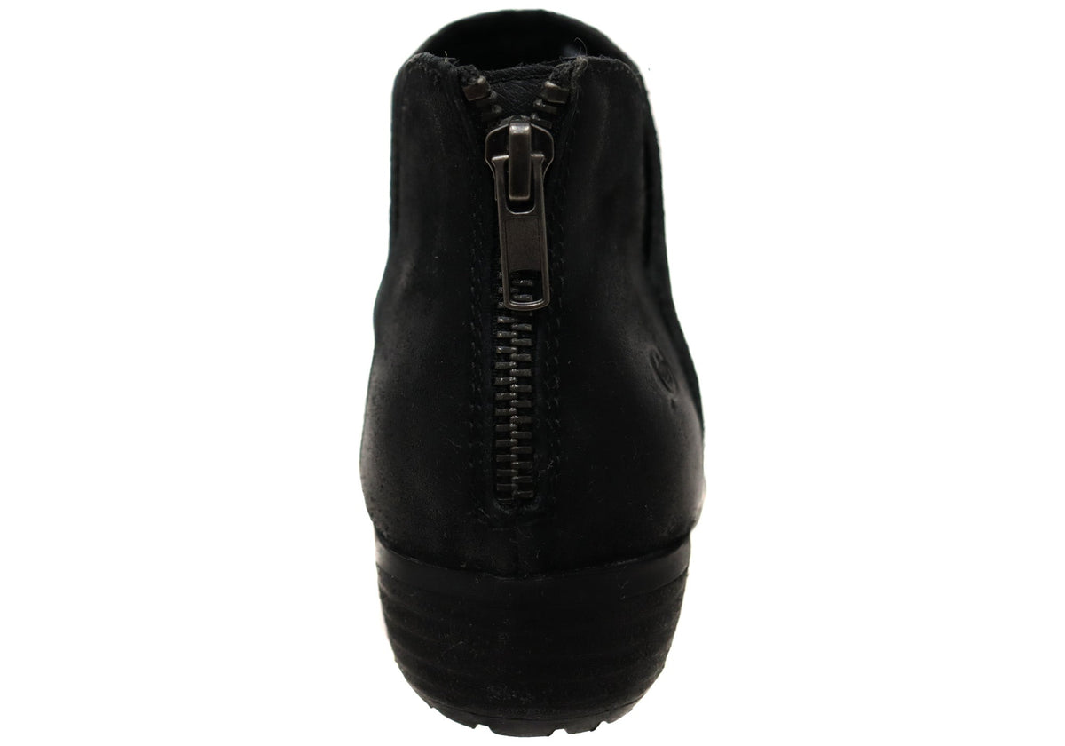 Kerri Womens Comfortable Leather Low Heel Ankle Boots