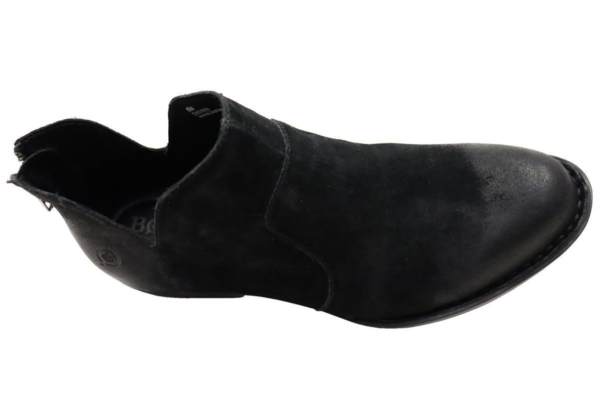 Kerri Womens Comfortable Leather Low Heel Ankle Boots