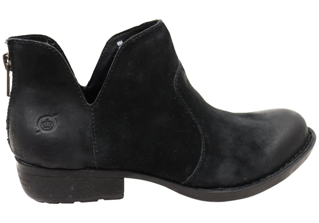 Kerri Womens Comfortable Leather Low Heel Ankle Boots