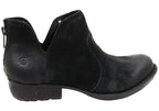 Kerri Womens Comfortable Leather Low Heel Ankle Boots
