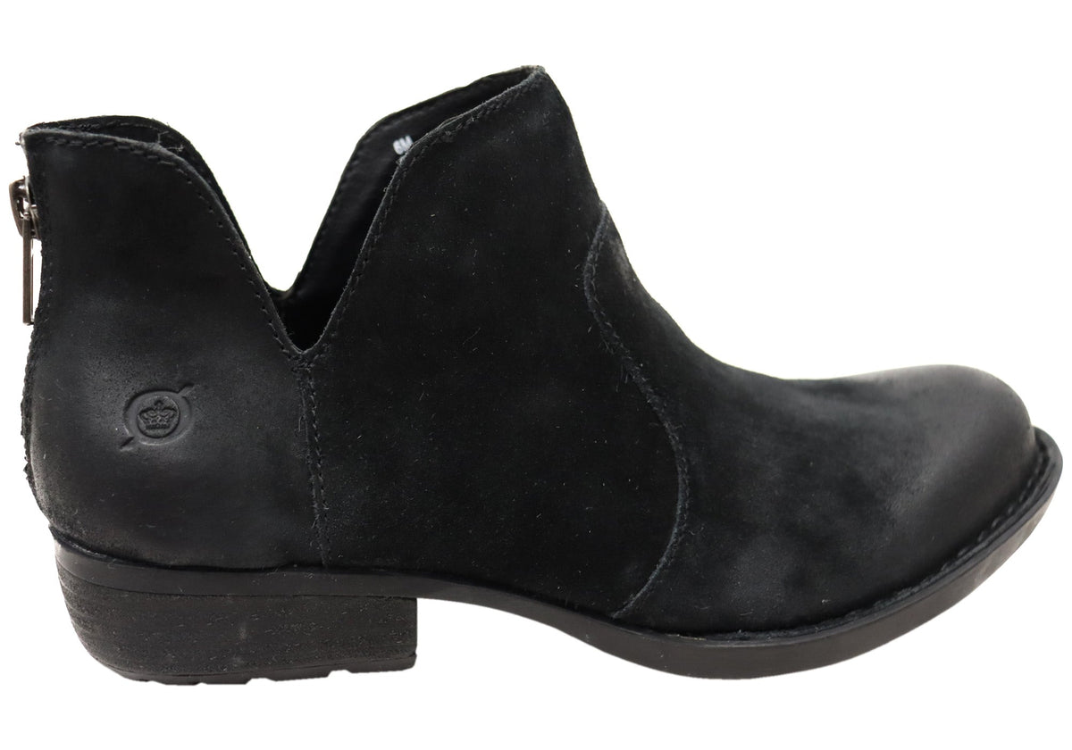 Kerri Womens Comfortable Leather Low Heel Ankle Boots