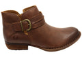 Kati Womens Comfortable Leather Low Heel Ankle Boots